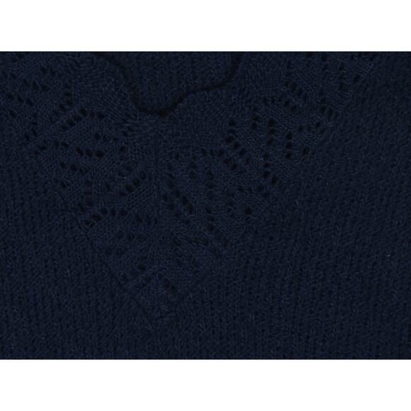 Vintage College Point  V Neck Knit USA Made Blue Sweater L - Picture 5 of 6